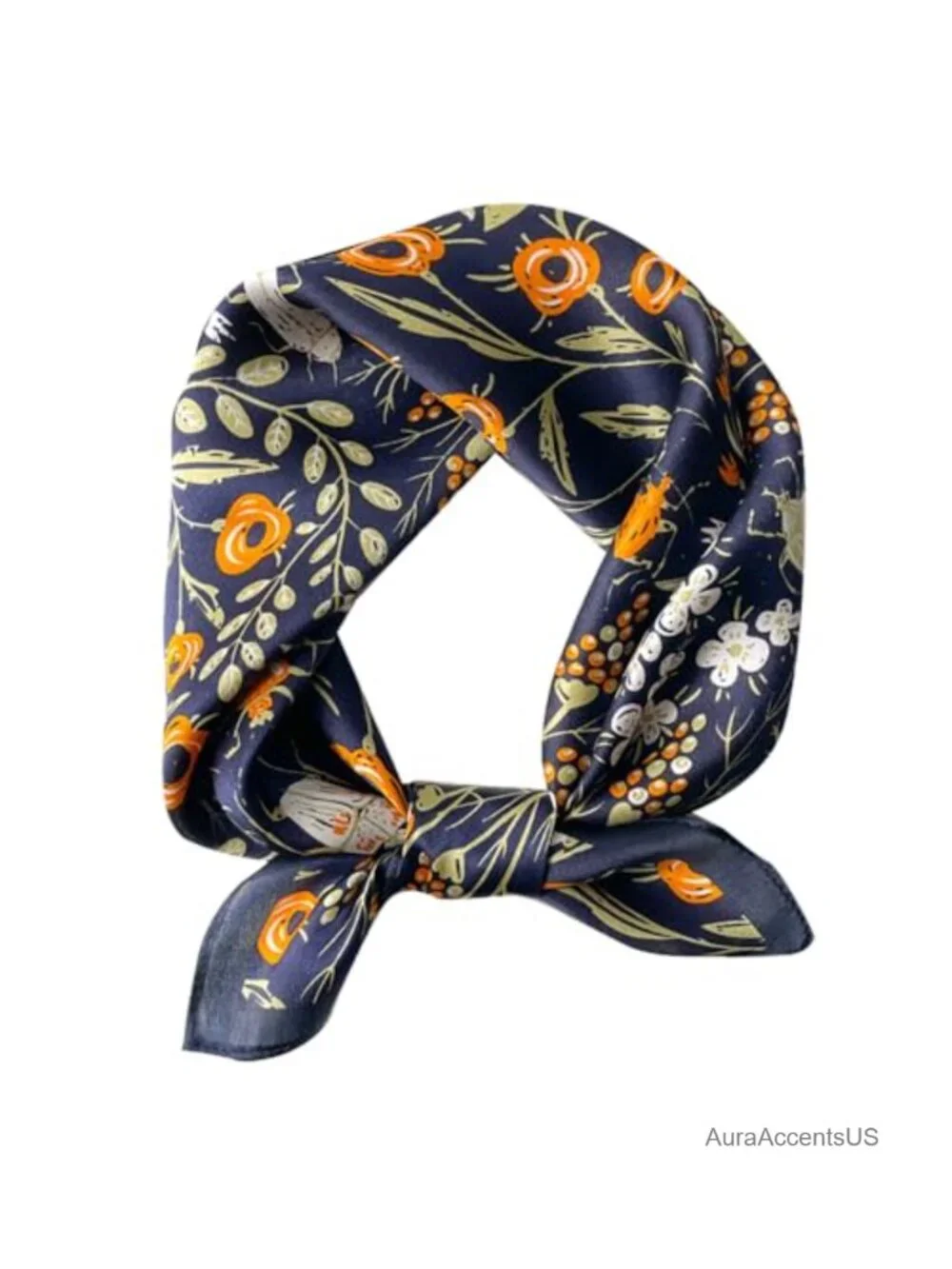 100% Mulberry Silk Small Square Scarf Lightweight Breathable Neck Scarf